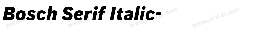 Bosch Serif Italic字体转换